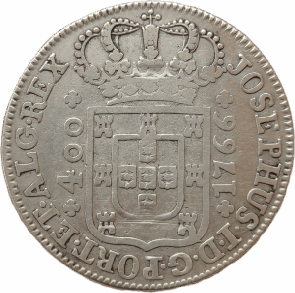 Cruzado Novo em prata, D. José I (J) 1766