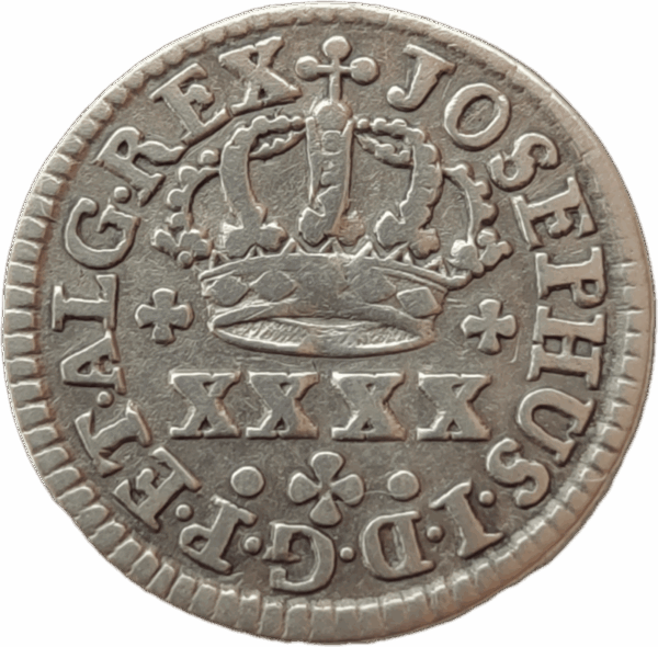 Meio Tostão em prata, D. José I (J) 1750/1777