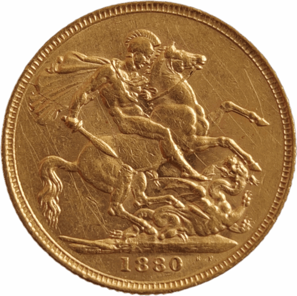 1880 S - INGLATERRA, Libra em ouro - Vitória - Image 2
