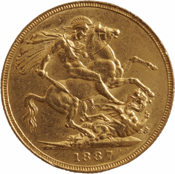 1887 - INGLATERRA, Libra em ouro de Vitória (Coroada) - Image 2