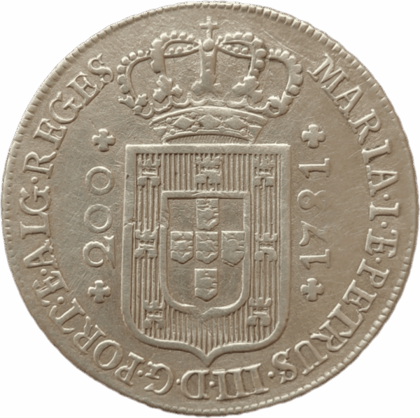 12 vinténs em prata, D. Maria I e D. Pedro III 1781