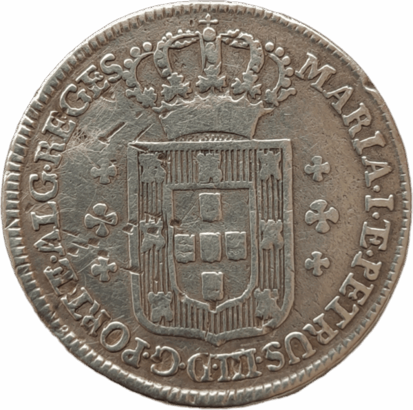 6 vinténs em prata, D. Maria I e D. Pedro III 1777/86