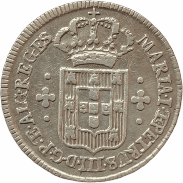 3 vinténs em prata, D. Maria I e D. Pedro III 1777/86
