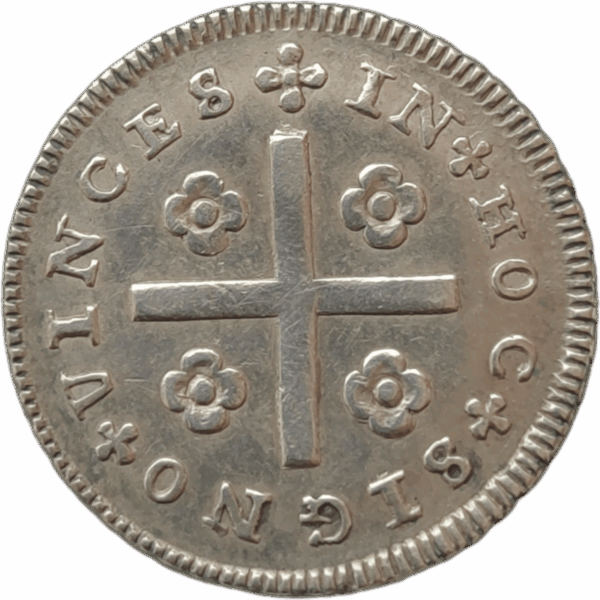 Meio Tostão em prata, D. Maria I e D. Pedro III 1777/1786 - Image 2