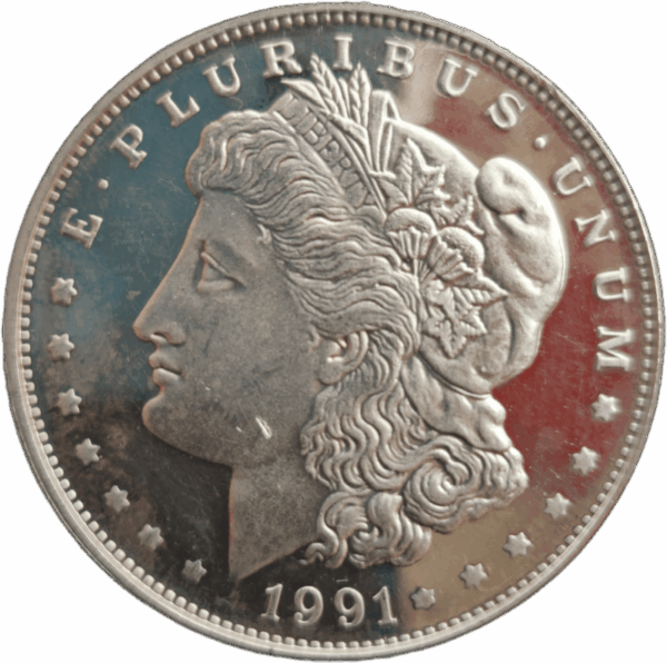 USA 1991 - 2 Onças (2 oz) de prata fina - Cópia de 1 Dólar