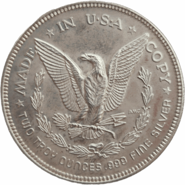 USA 1991 - 2 Onças (2 oz) de prata fina - Cópia de 1 Dólar - Image 2