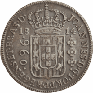 960 réis (PATACÃO) de D. João P. R. - 1819 R - Brasil (Rio de Janeiro)
