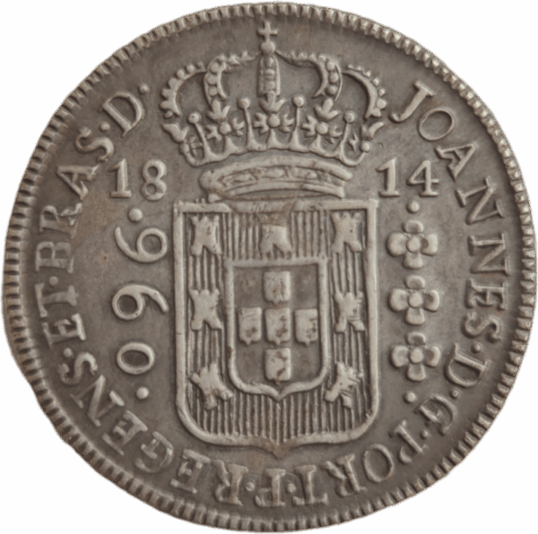 960 réis (PATACÃO) de D. João P. R. - 1819 R - Brasil (Rio de Janeiro)