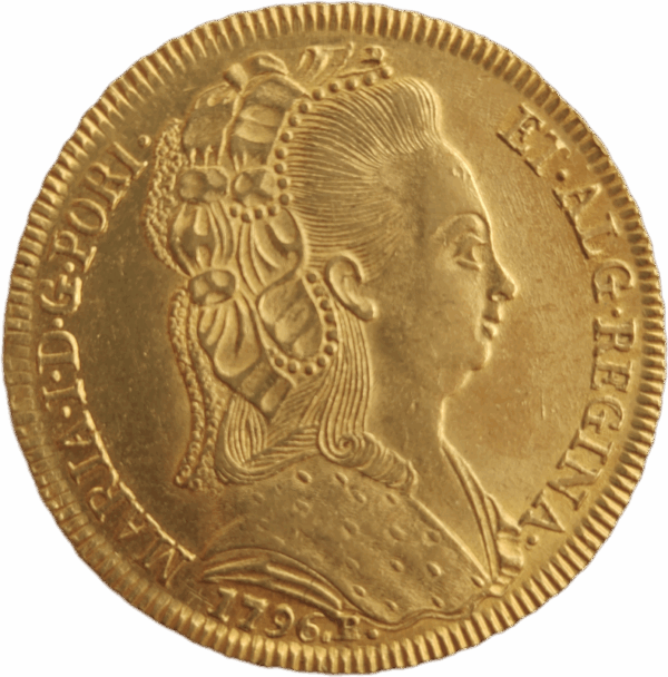 Peça de D. Maria I - 1796 R - Toucado