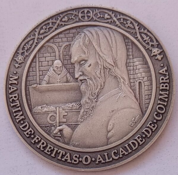 Medalha em prata. Martim de Freitas (O Alcaide de Coimbra)
