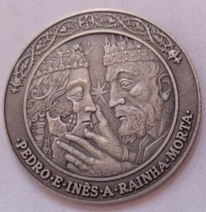Medalha em prata. Pedro e Inês (A Rainha Morta)