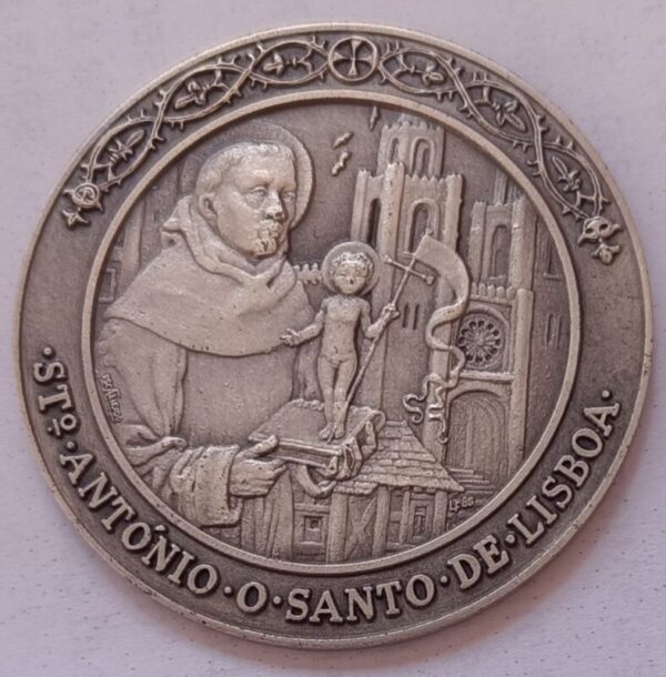 Medalha em prata. Santo António (o Santo de Lisboa)