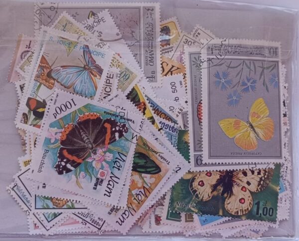 Borboletas - Pacote de 250 selos diferentes - Image 2