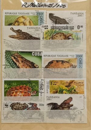 Animais marinhos - Pacote de 100 selos diferentes
