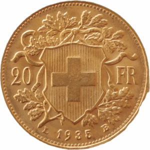 SUÍÇA, 20 Francos - 1935 L B