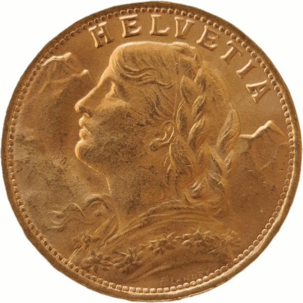 SUÍÇA, 20 Francos - 1935 L B - Image 2