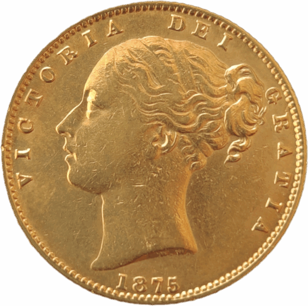 1875 S - Inglaterra, Libra Vitória ouro, BRASÃO - Image 2