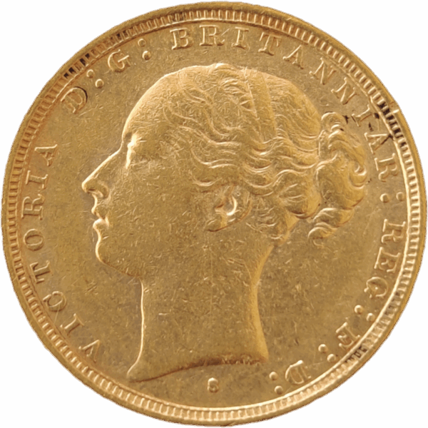 1886 S - INGLATERRA, Libra em ouro de Vitória