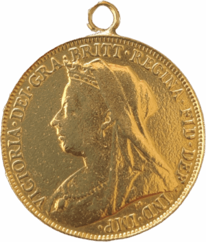 Inglaterra, Libra - Vitória 1898 - Com argola