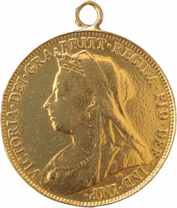 Inglaterra, Libra - Vitória 1898 - Com argola