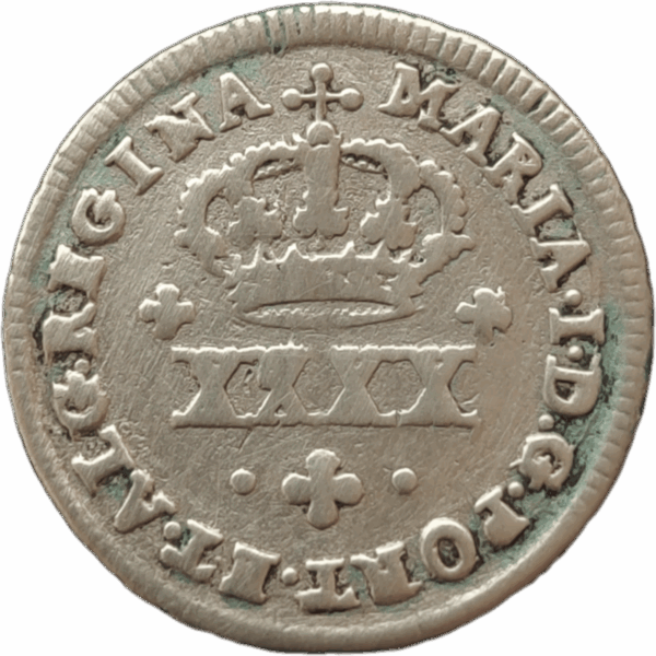 Meio Tostão de prata, D. Maria I de 1786/1799