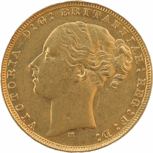 1881 M - INGLATERRA, Libra em ouro - Vitória