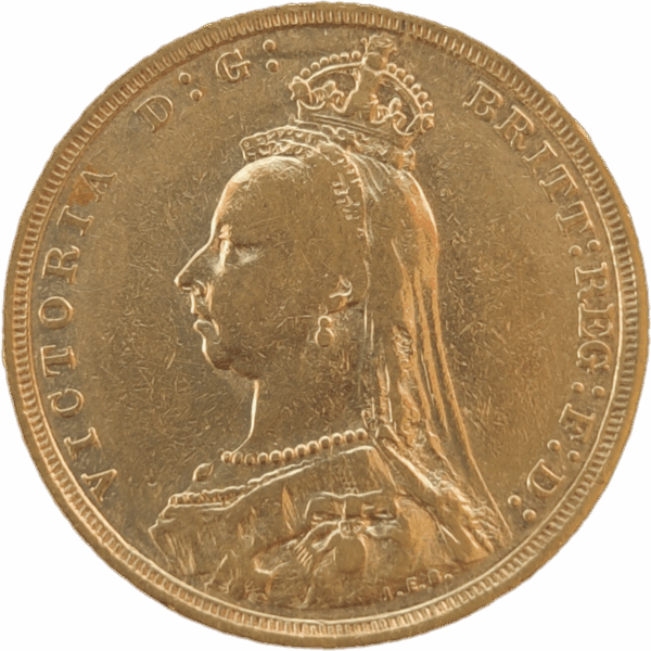 1891 S - INGLATERRA, Libra em ouro - Vitória