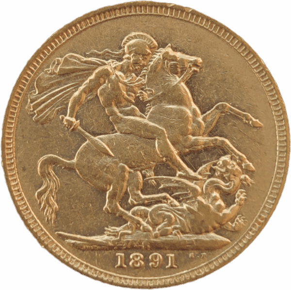1891 S - INGLATERRA, Libra em ouro - Vitória - Image 2