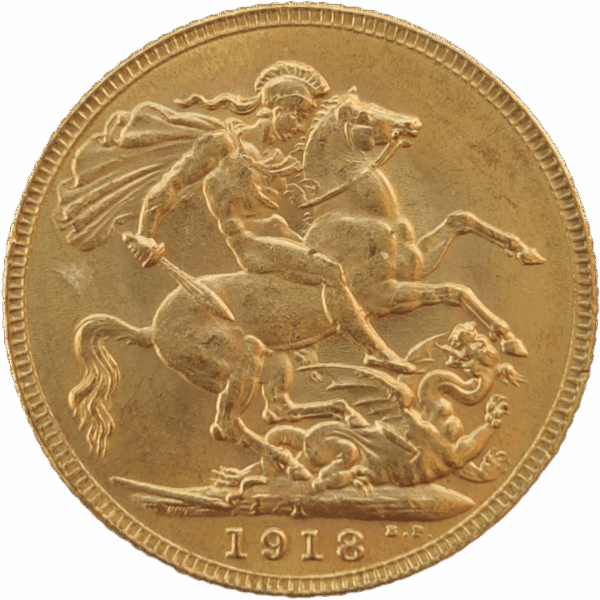 1918 I - INGLATERRA, Libra em ouro de Jorge V - Image 2