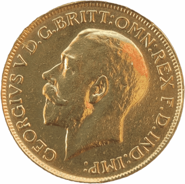 1920 P - INGLATERRA, Libra em ouro de Jorge V