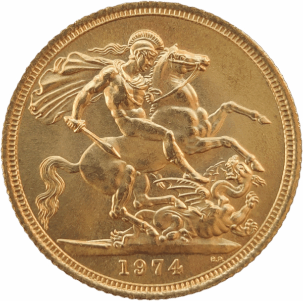1974 - INGLATERRA, Libra em ouro - Isabel II - Image 2