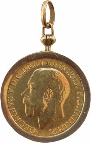 Inglaterra, Libra - Jorge V 1917 - Com aro