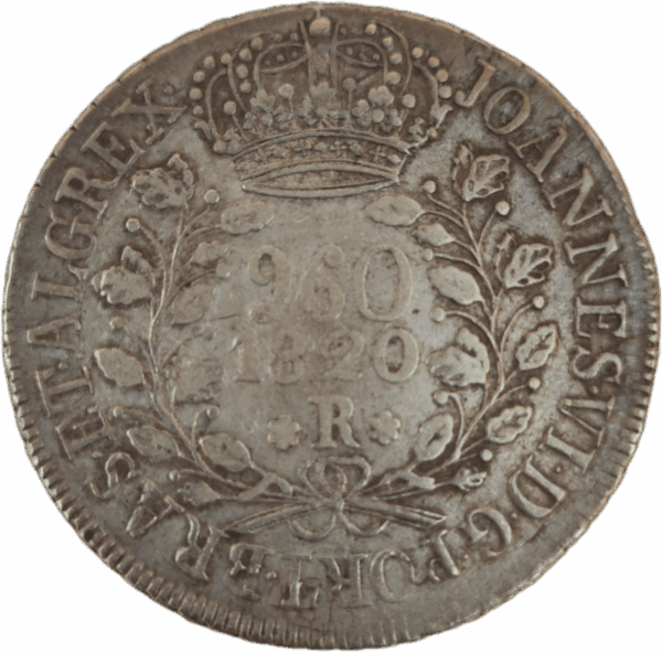 960 réis (PATACÃO) de D. João VI - 1820 R - Brasil (Rio de Janeiro)