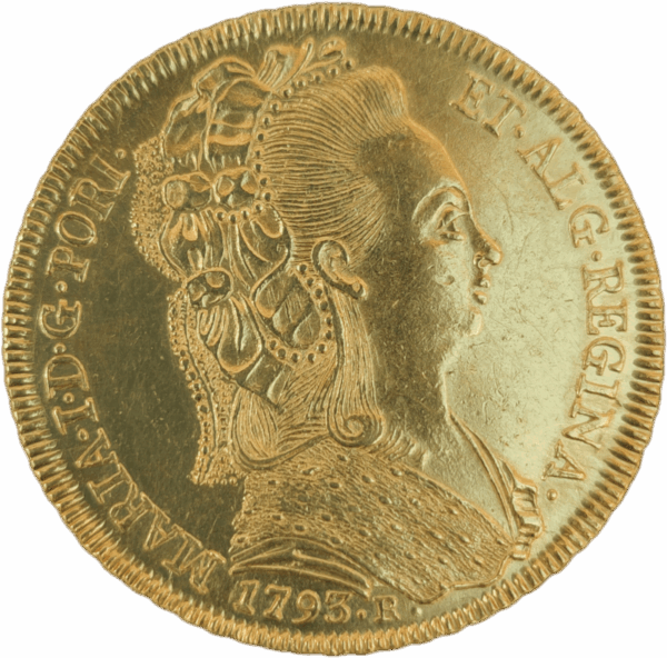 Peça de D. Maria I - 1793 R - Toucado