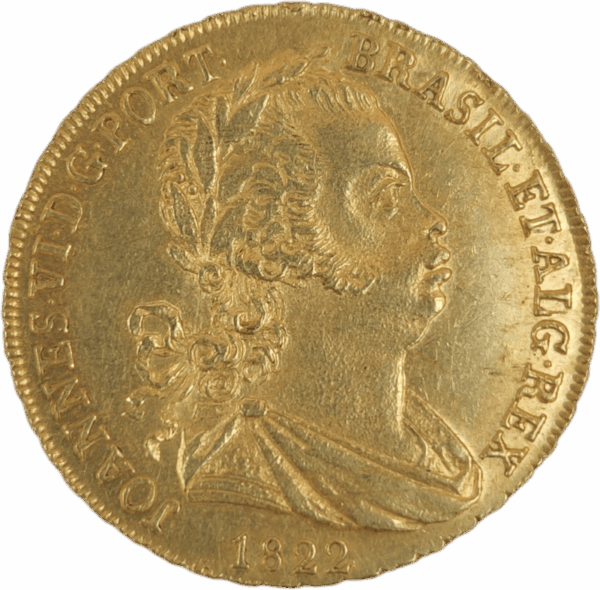 Meia Peça de D. João VI - 1822 (4 + 5 Frutos)