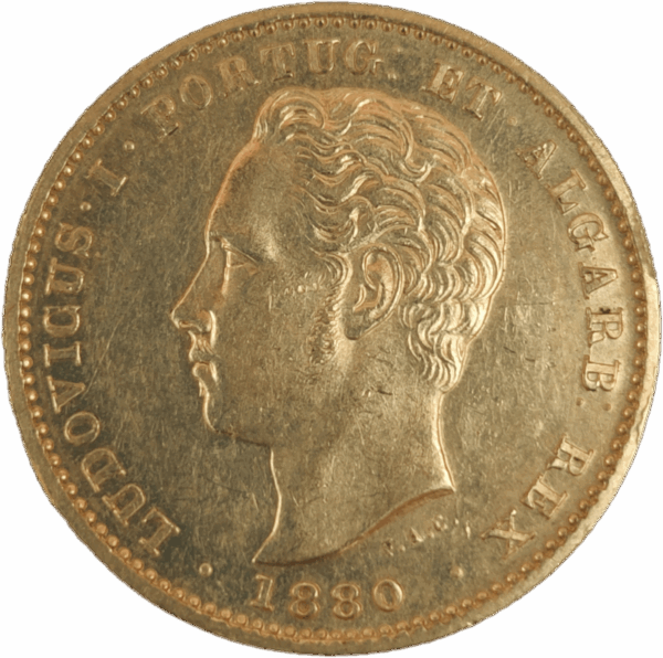 5.000 réis D. Luís I, 1880 (Só 7.000 moedas) Data mais difícil