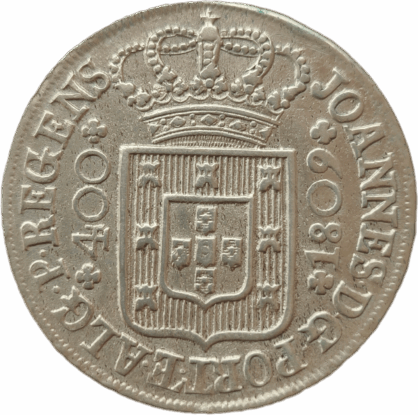 Cruzado Novo de prata, D. João P. R. de 1809