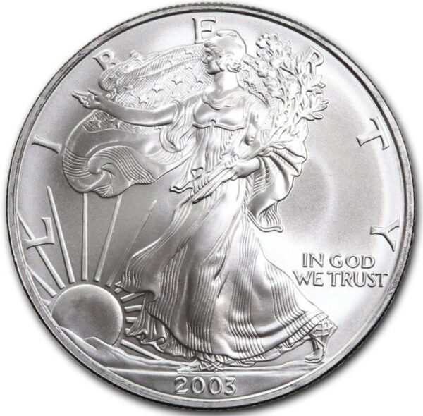 USA 2003 - 1 Onça (1 oz) de prata fina, American Eagle