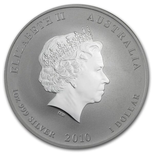 Austrália 2010 - 1 Onça (1 oz) de prata fina, Ano Lunar do Tigre - Image 2