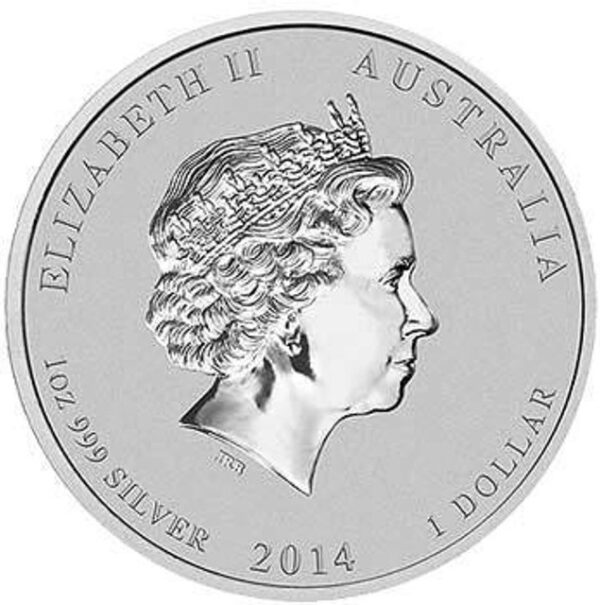 Austrália 2014 - 1 Onça (1 oz) de prata fina, Ano Lunar do Cavalo - Image 2