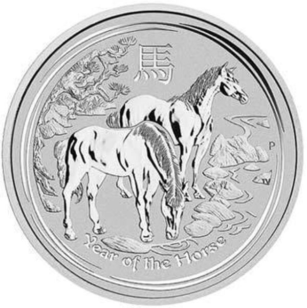 Austrália 2014 - 1 Onça (1 oz) de prata fina, Ano Lunar do Cavalo