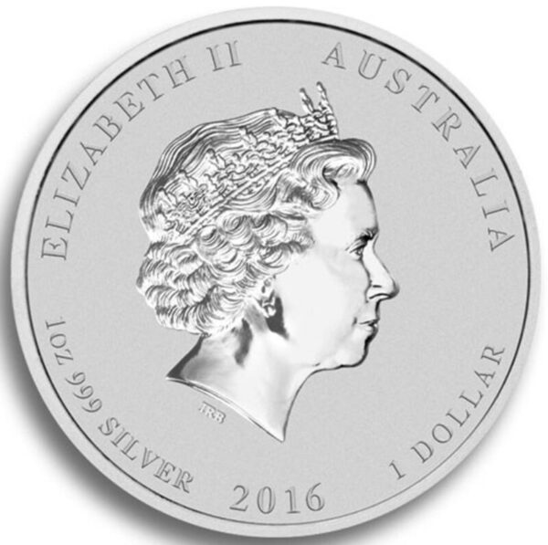 Austrália 2016 - 1 Onça (1 oz) de prata fina, Ano Lunar do Macaco - Image 2