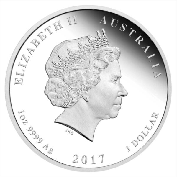 Austrália 2017 - 1 Onça (1 oz) de prata fina, Ano Lunar do Galo - Image 2