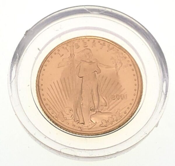 ESTADOS UNIDOS, 2001, Caixa com 1 moeda de 5 Dólares Ouro - Image 3