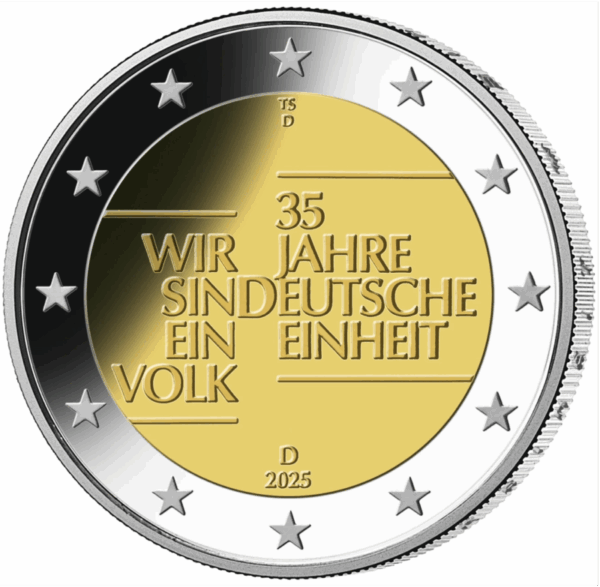 2025 - Alemanha - 2 euros - 35 anos da Alemanha Unida