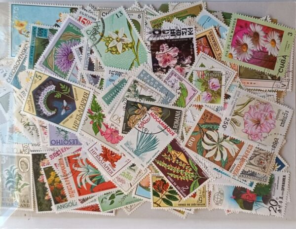 Flores - Pacote de 500 selos diferentes - Image 2