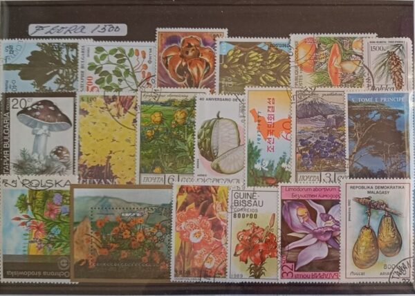 Flora - Pacote de 500 selos diferentes