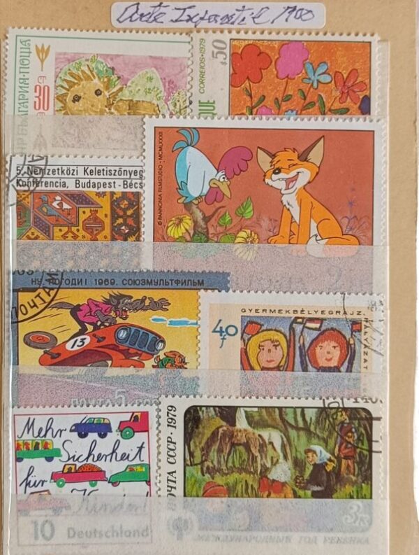 Arte Infantil - Pacote de 100 selos diferentes