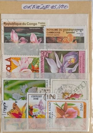 Orquídeas - Pacote de 100 selos diferentes
