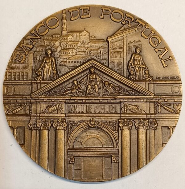 Medalha, 5º encontro / Banco Portugal / Frontão do Edifício do Banco de Portugal no Porto